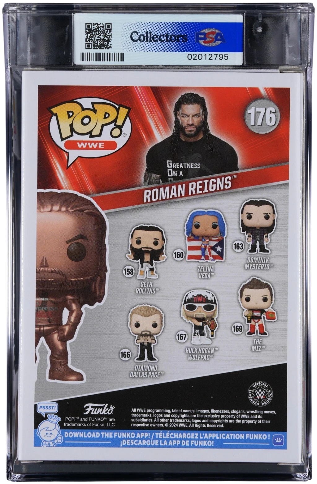 Roman Reigns WWE #176 Bronze Funko Pop! Exclusive Special Edition PSA 8.5 NM-MT+
