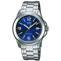 Casio Men Blue Dial Stainless Steel Bracelet Watch - MTP-1215A-2A