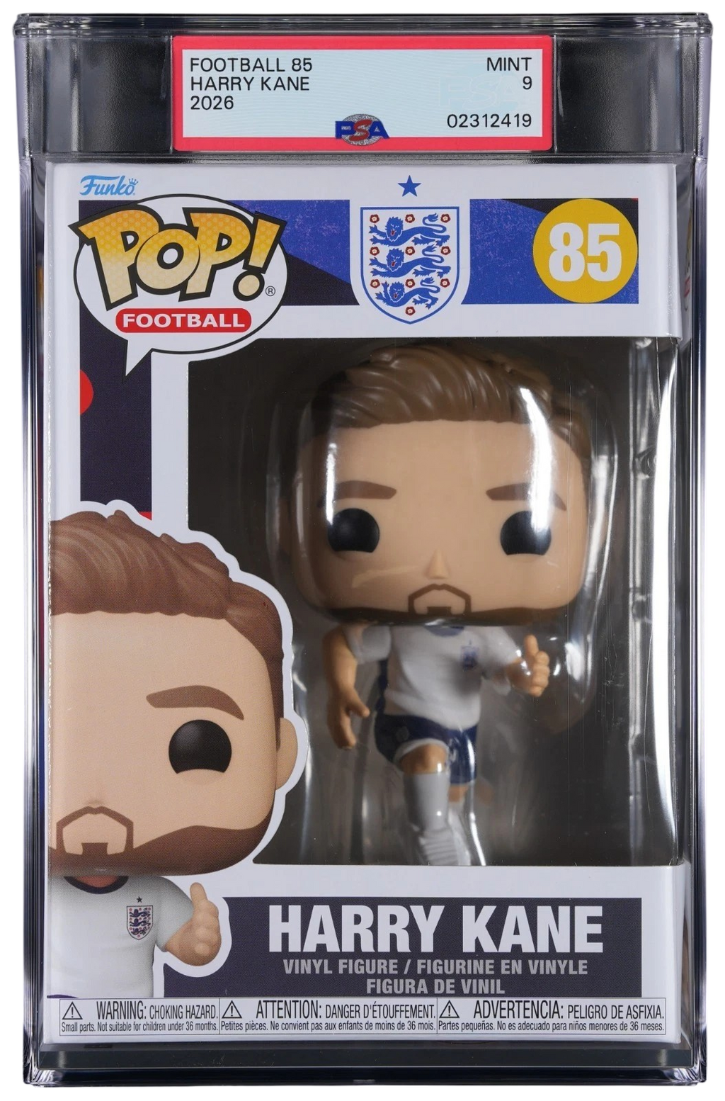 Harry Kane England Football Soccer #85 Funko POP! PSA 9 MINT