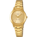 Casio Women Gold Stainless Steel Watch with Champagne Dial - LTP-1128N-9A