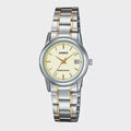 Casio Women Two-Tone Stainless Steel Watch with Champagne Dial - LTP-V002SG-9A