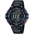 Casio Men Outdoor Digital Compass Watch with Blue and Orange Accents - SGW-100-2B