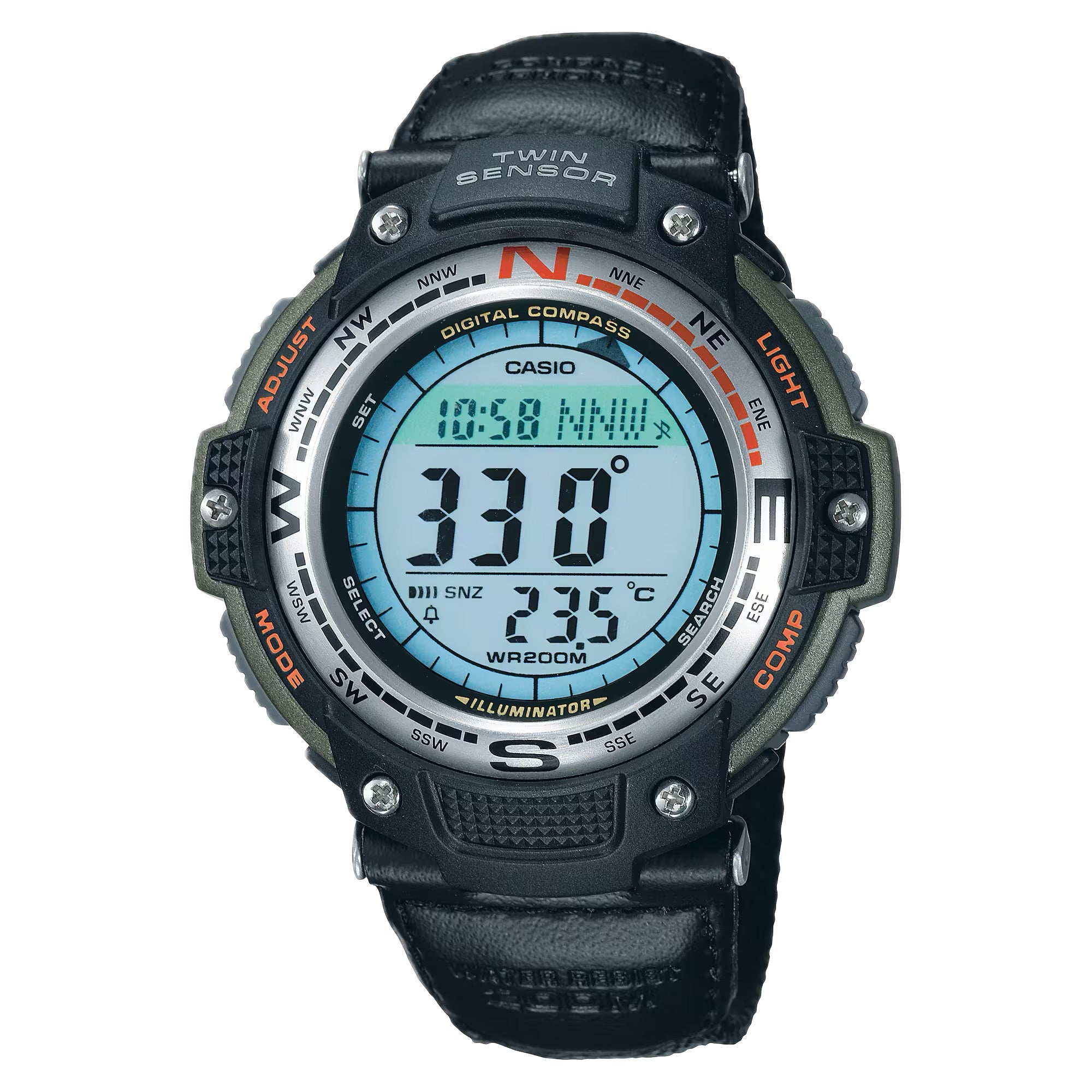 Casio Men Outdoor Digital Compass Watch with Blue Dial - SGW-100B-3V