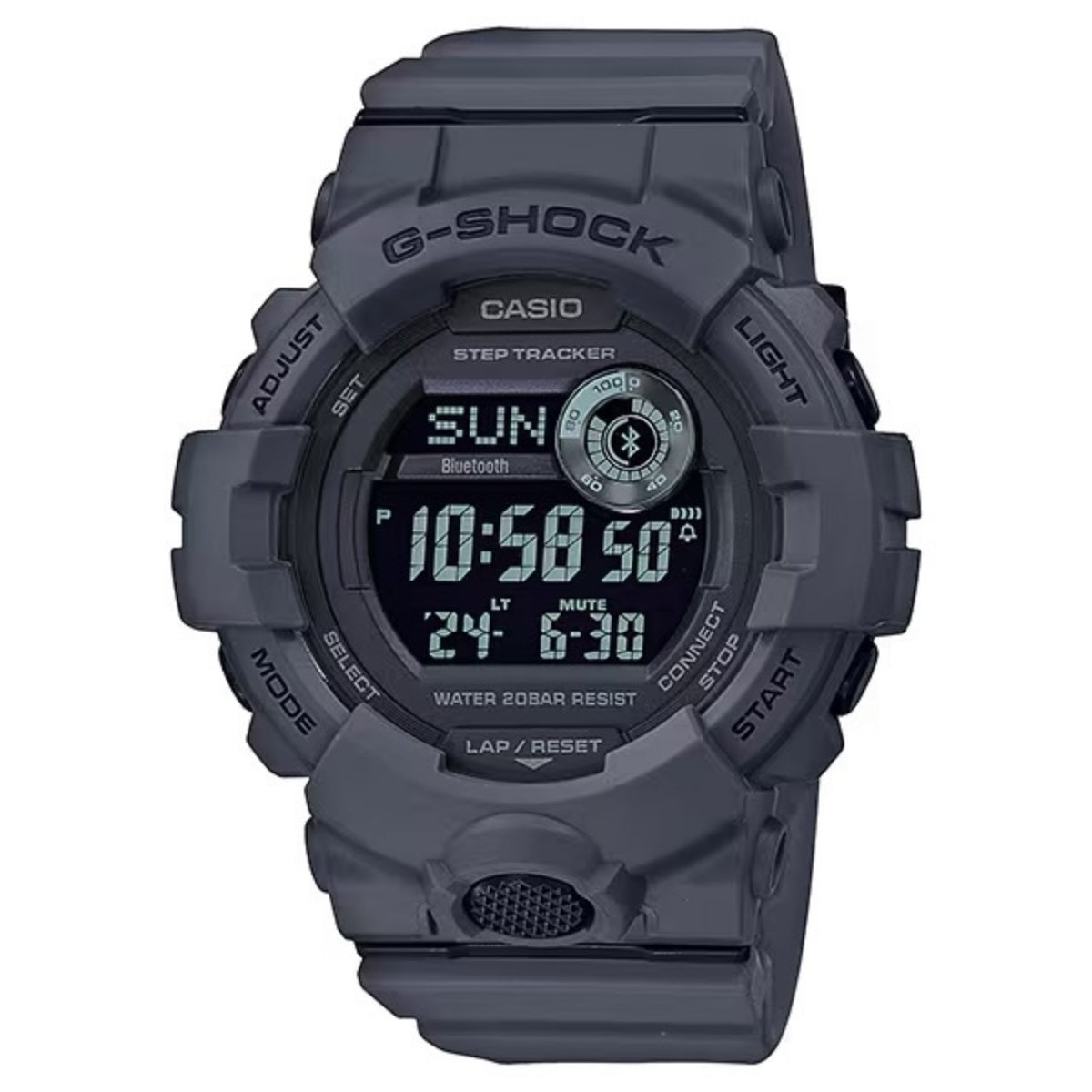 Casio Men G-Shock Move Digital Sports Watch with Black Dial and Utility Gray Band - GBD-800UC-8