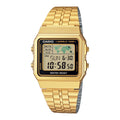 Casio Men Digital World Time Watch with Gold Tone Dial - A500WGA-1DF