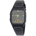 Casio Unisex Analog-Digital Watch with Gray Dial and Black Band - AW-48HE-8AV