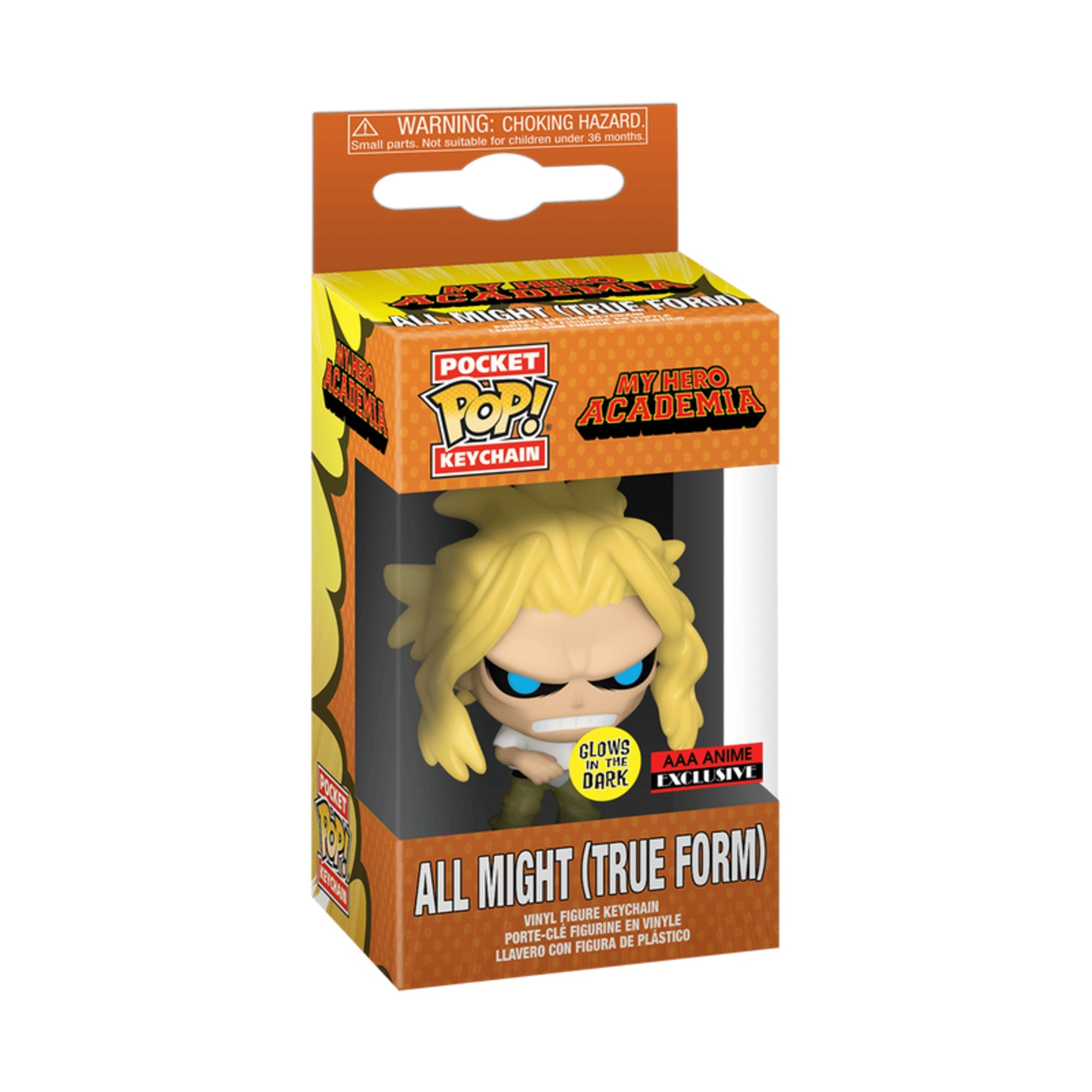 Funko Pocket Pop! My Hero Academia - All Might (True Form) Glow in the Dark Vinyl Keychain