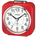 Casio Red Square Analog Quartz Travel Alarm Clock with Light - TQ-143S-4DF