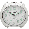 Casio White Analog Twin Bell Alarm Clock with Snooze and Dial Light - TQ-369-7D