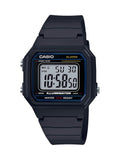 Casio Men Classic Black Digital Watch with Clear Dial - W-217H-1AV