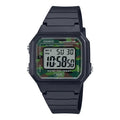 Casio Men Classic Black Digital Watch with Camouflage Accents - W-217H-3BV