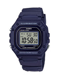 Casio Men Water-Resistant Digital Watch with Blue Strap - W-218H-2AVCF
