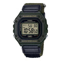 Casio Men Water-Resistant Digital Watch with Black and Green Band - W-218HB-3AV