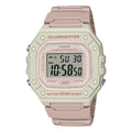 Casio Men Water-Resistant Digital Watch with Pink Band - W-218HC-4A2VCF