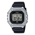 Casio Men Silver Digital Sport Watch with Black Strap - W-218HM-7AVCF