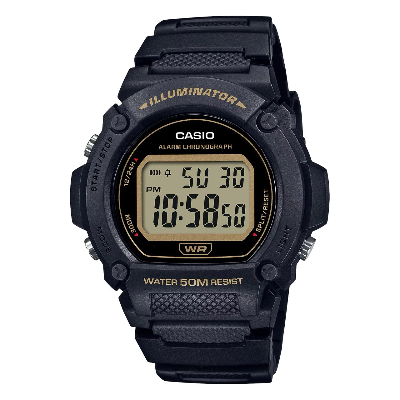 Casio Men Classic Digital Watch with Black Dial - W-219H-1A2VCF