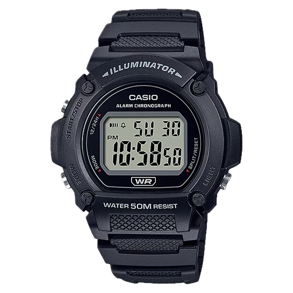 Casio Men Classic Digital Watch with Black Dial - W-219H-1AVCF