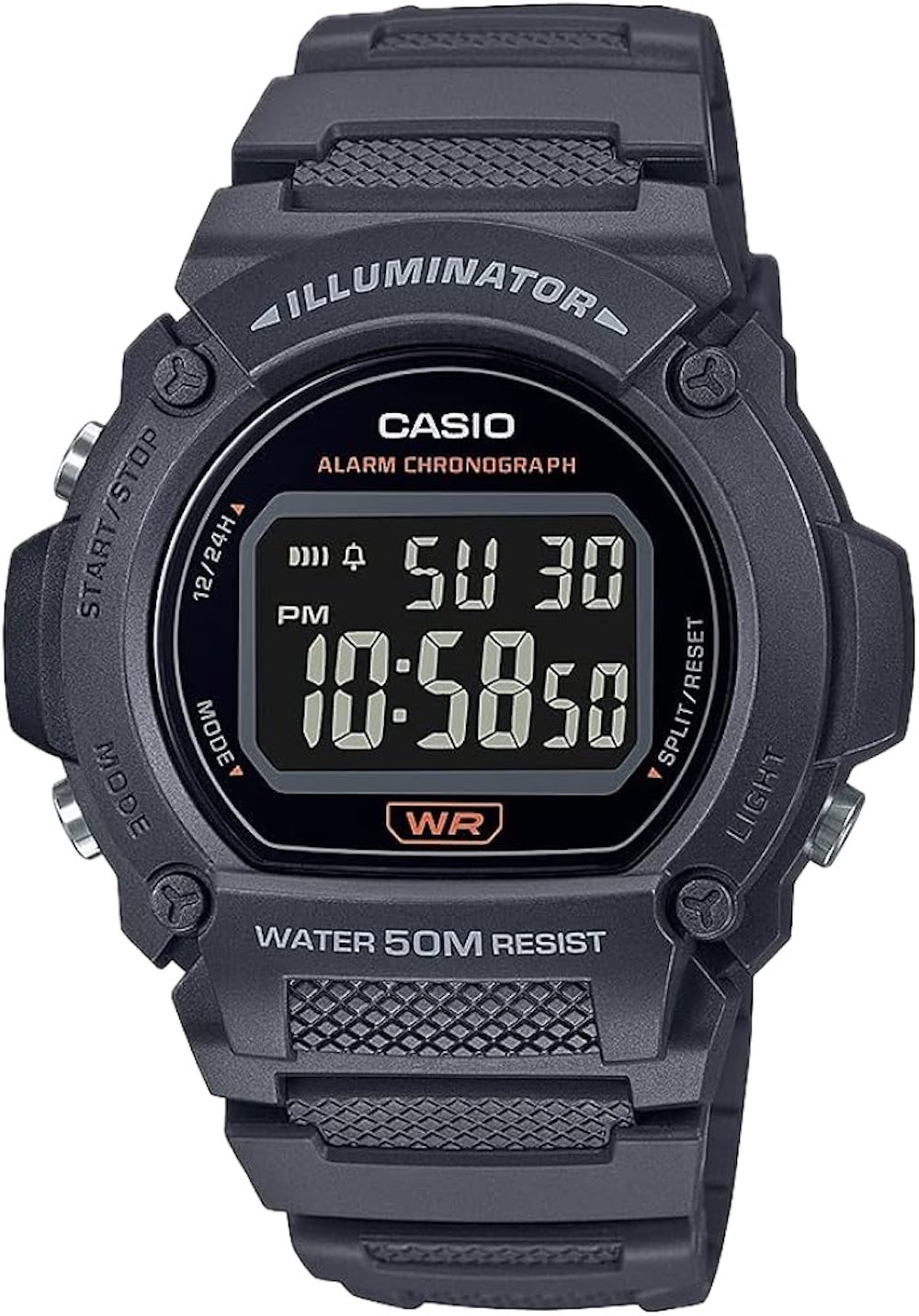 Casio Men Classic Digital Watch with Gray Band - W-219H-8BVCF
