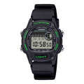 Casio Men Black Digital Watch with Green Accents - W-220H-1A3VCF