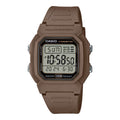 Casio Men Water-Resistant Digital Watch with Brown Strap - W-800H-5AVCF