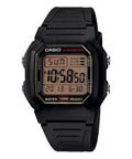 Casio Men Water-Resistant Digital Watch with Gold Accents - W-800HG-9AV