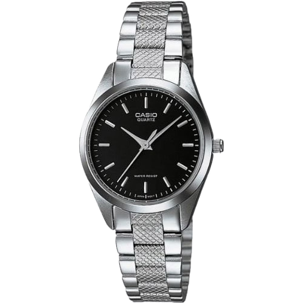Casio Women Black Dial Stainless Steel Watch - LTP-1274D-1A