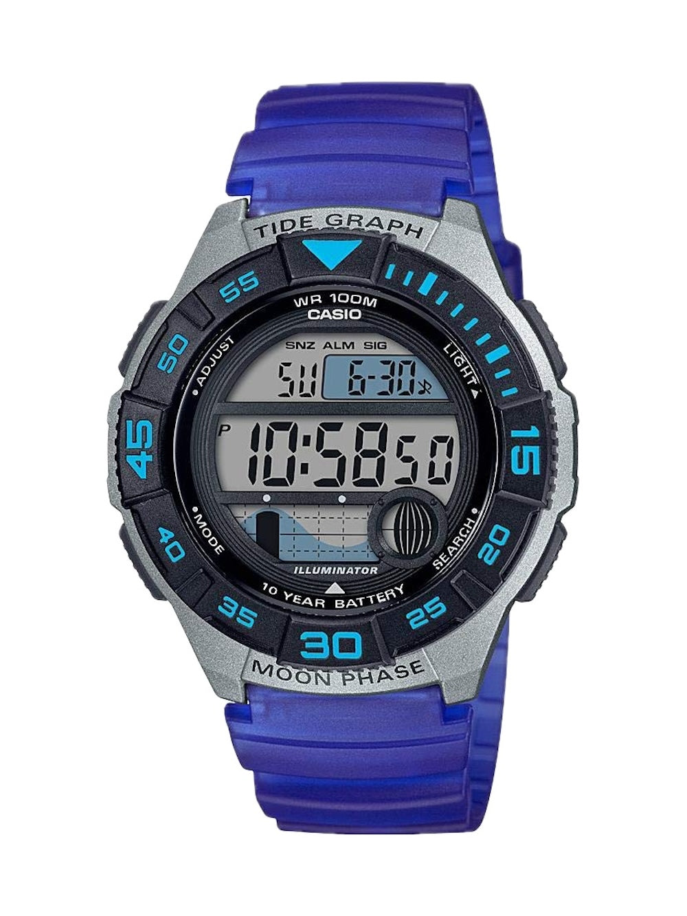Casio Men Digital Watch with Blue Strap- WS-1100H-2AVCF