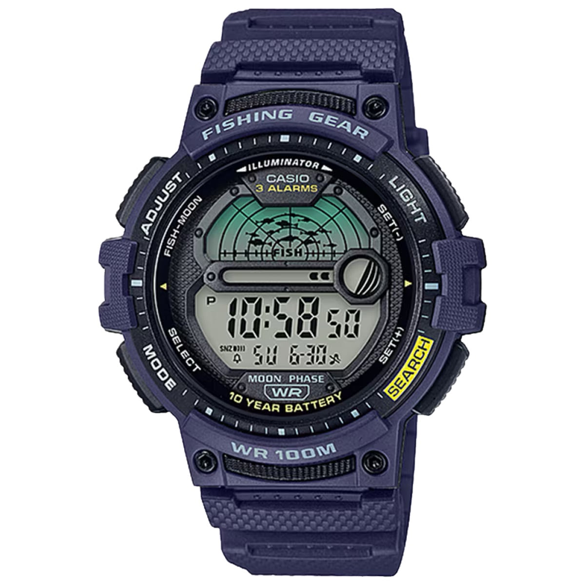 Casio Men Digital Watch with Blue Strap - WS-1200H-2AV
