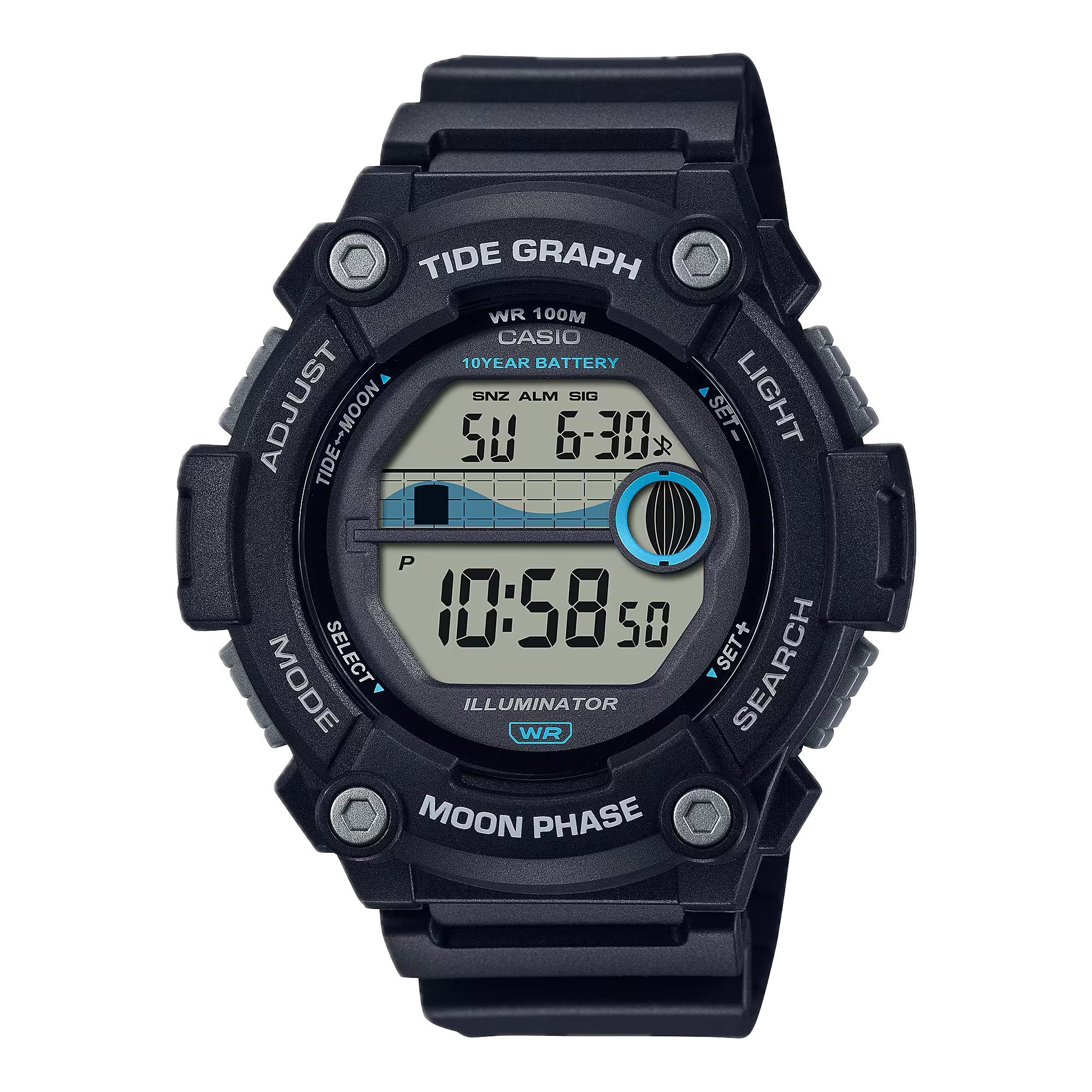 Casio Men Digital Watch with Black Band - WS-1300H-1AVCF