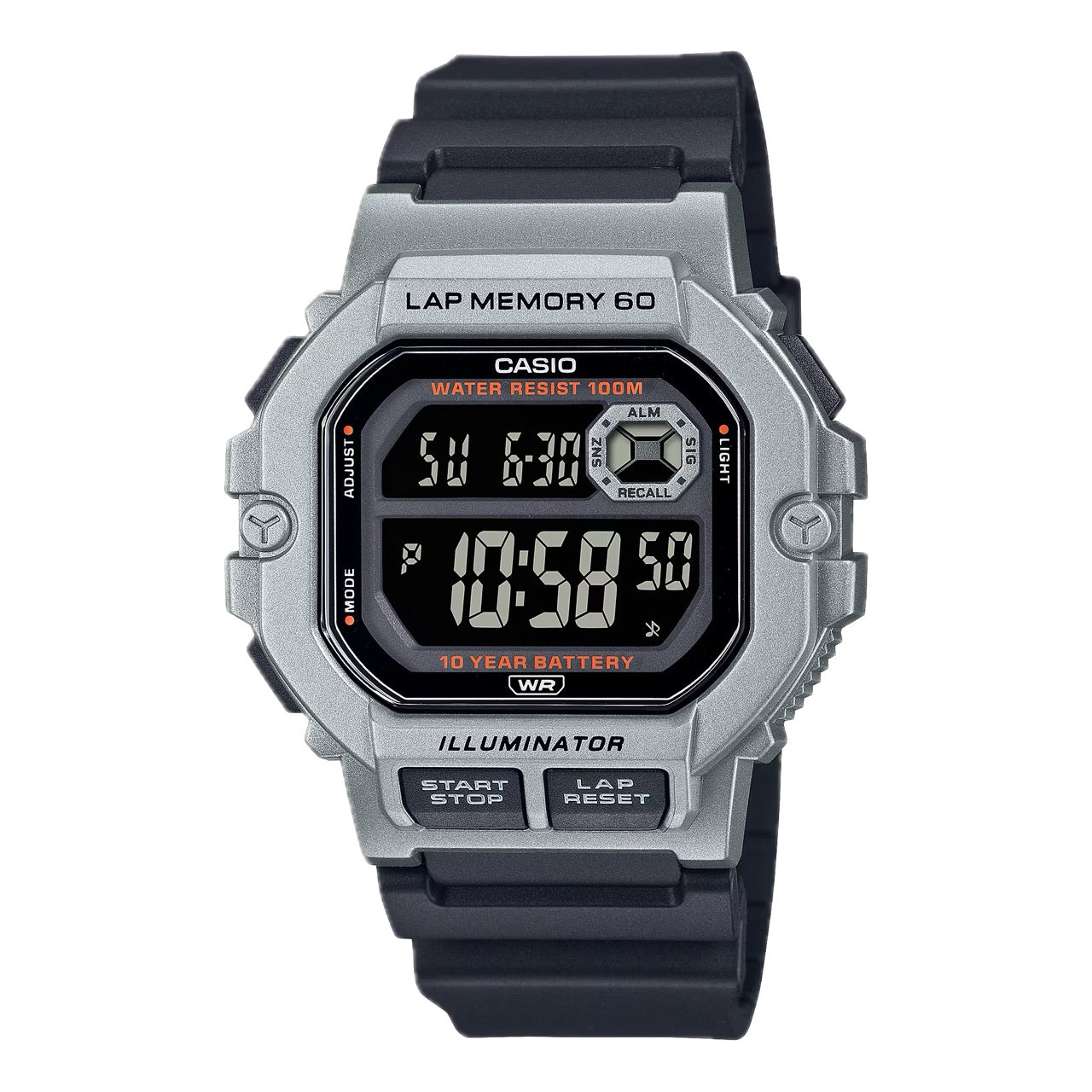 Casio Men Digital Watch with Black Band - WS-1400H-1BVCF