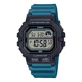 Casio Men Black and Teal Digital Sport Watch with Grey Dial - WS-1400H-3AVCF