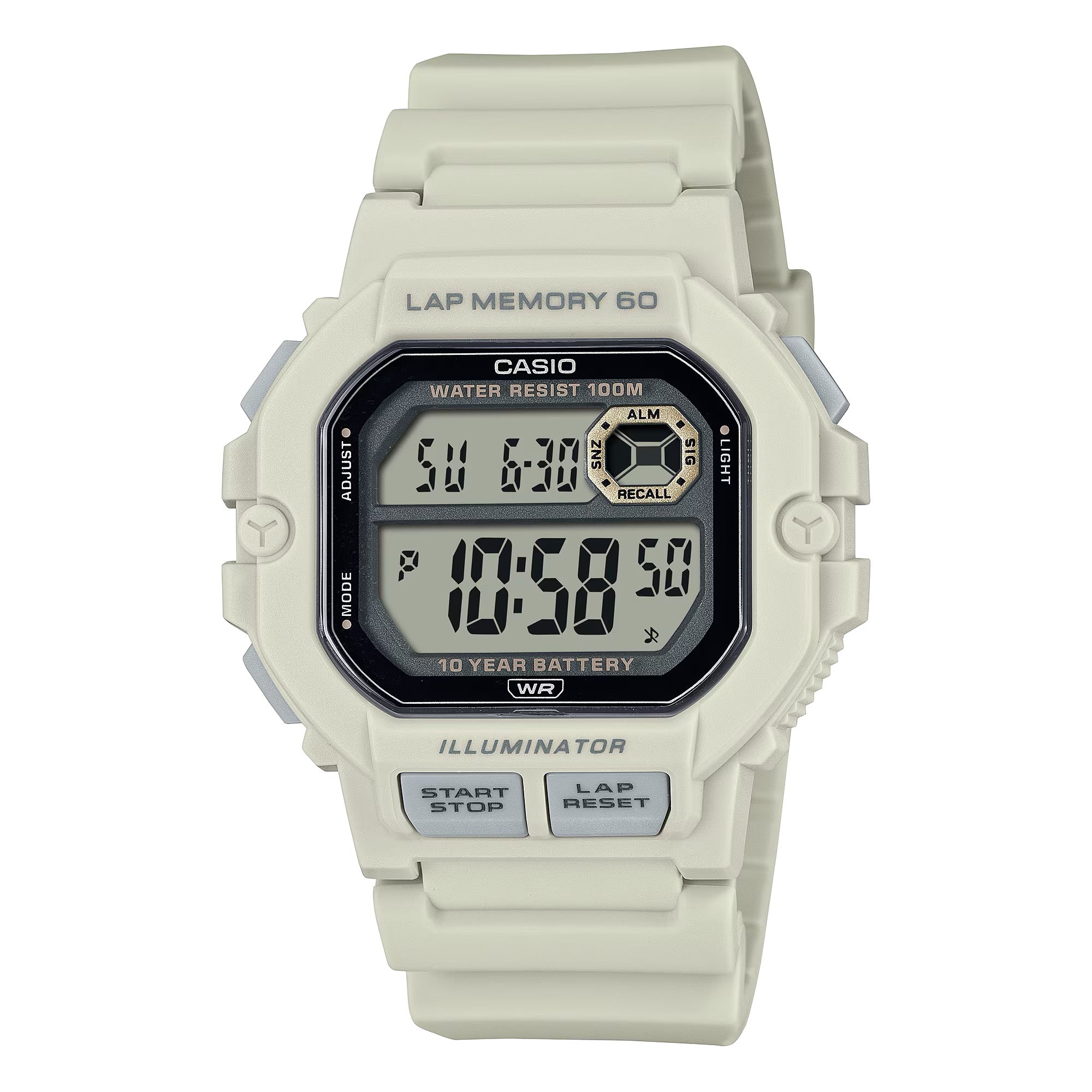 Casio Men Beige Digital Sport Watch with Grey Dial - WS-1400H-8AVCF