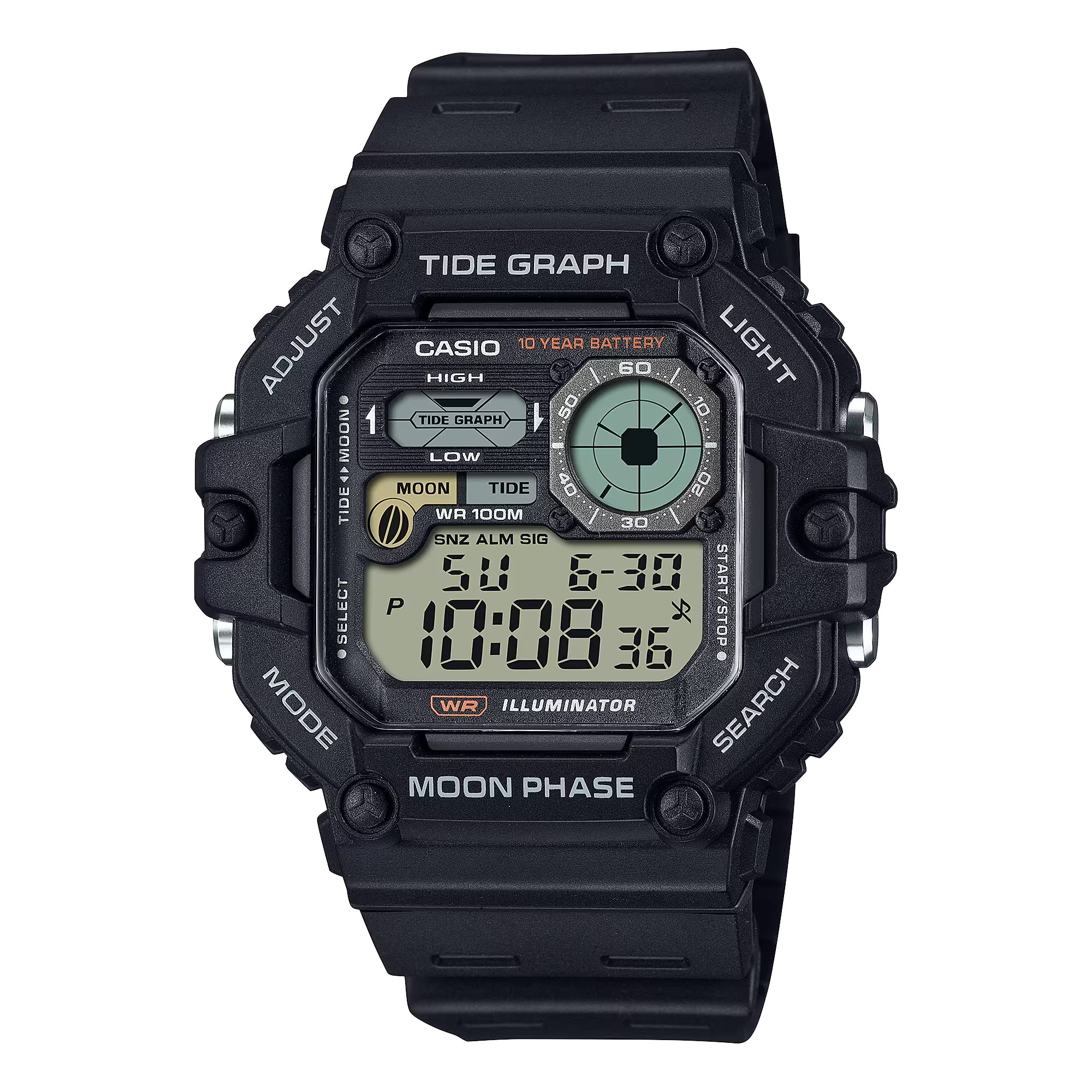 Casio Men Digital Watch with Black Resin Band - WS-1700H-1AVCF-EW