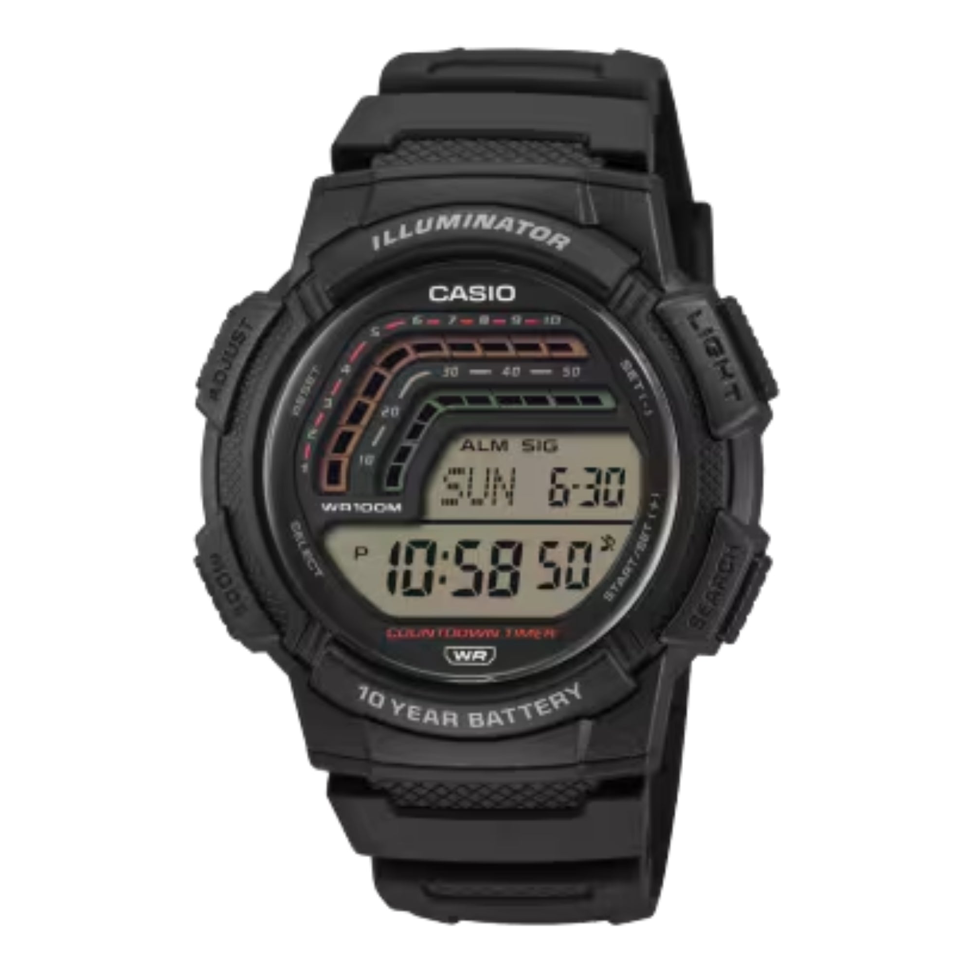 Casio Men Digital Sport Watch Black Resin Band - WS-1800-1AVCF