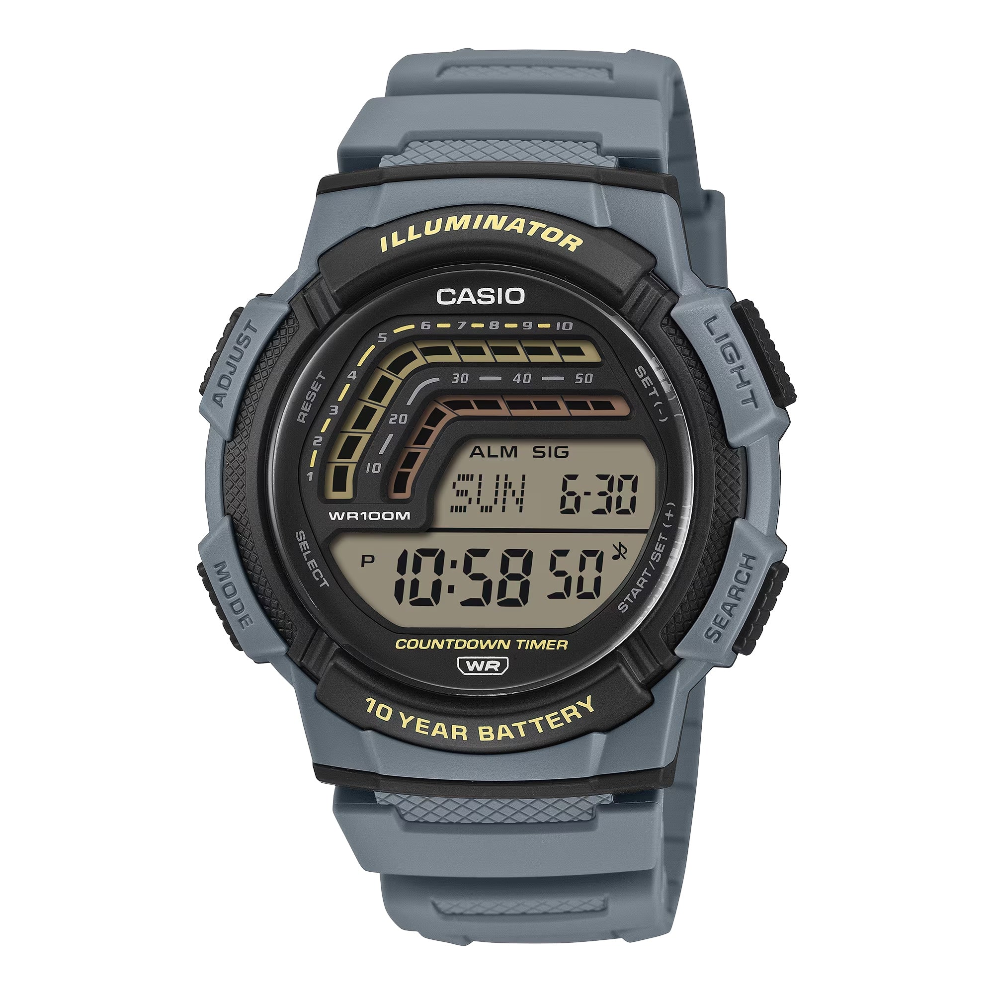 Casio Men Digital Sport Watch Blue Resin Band - WS-1800-2AVCF