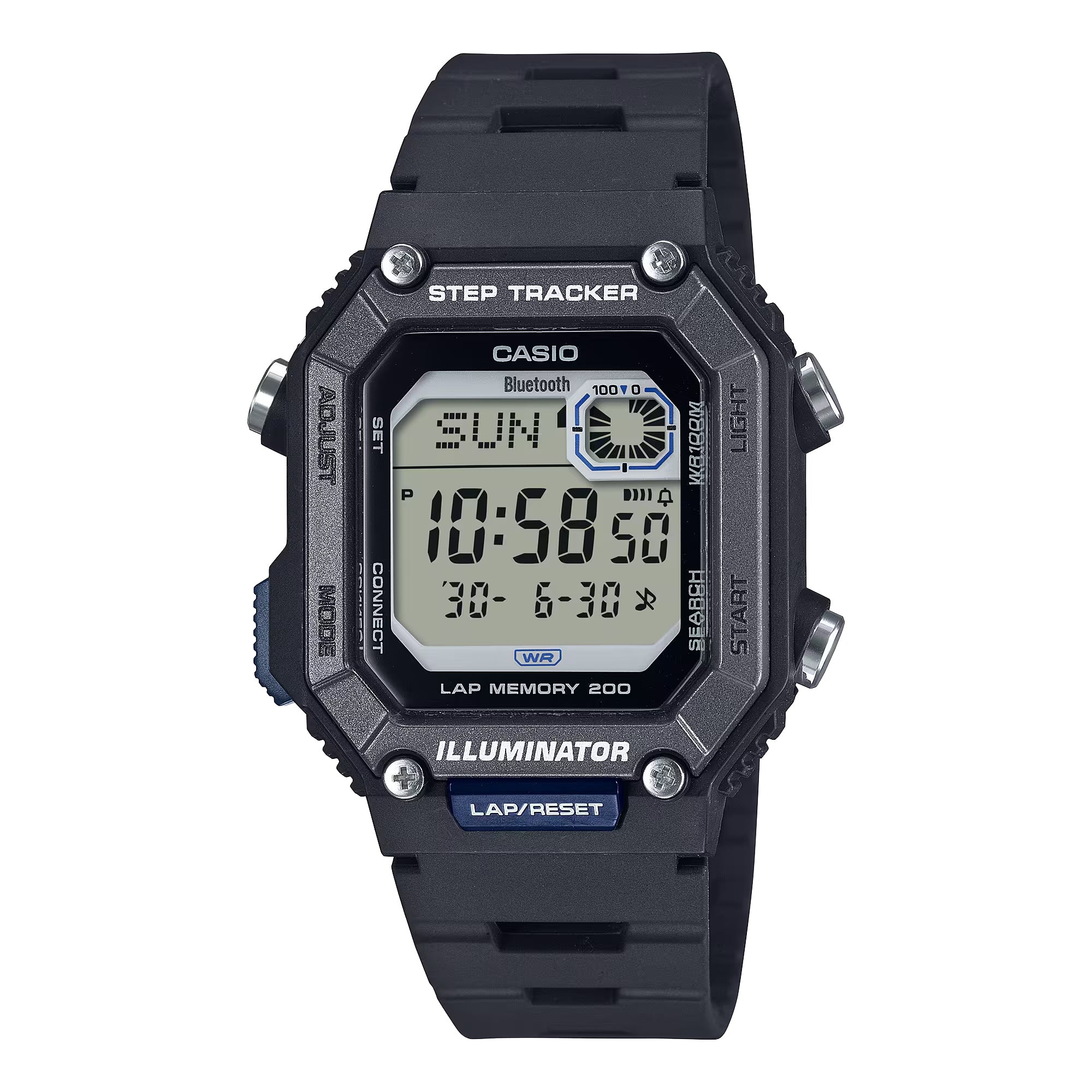 Casio Men Digital Watch with Black Strap - WS-B1000-1AVCF