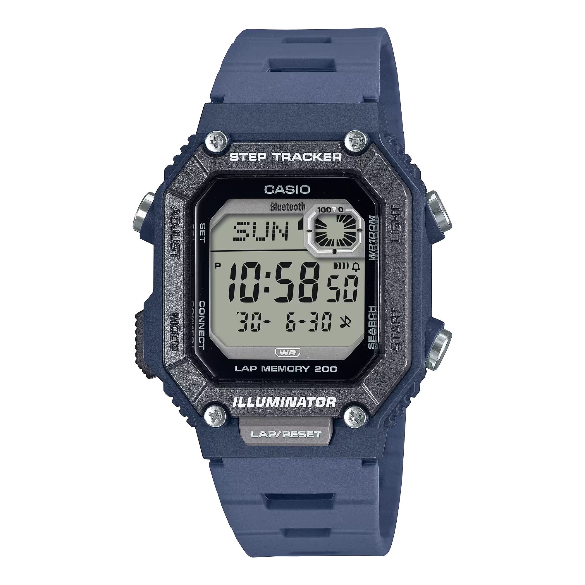 Casio Men Digital Watch with Blue Strap - WS-B1000-2AVCF